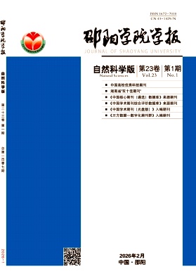 邵阳学院学报(自然科学版)期刊封面