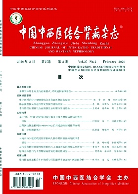 中国中西医结合肾病杂志期刊封面