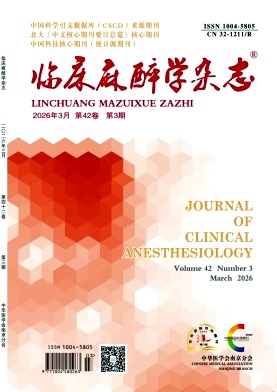 临床麻醉学杂志期刊封面