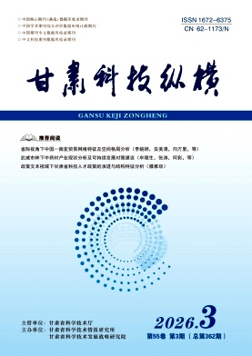 甘肃科技纵横期刊封面