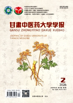 甘肃中医药大学学报期刊封面